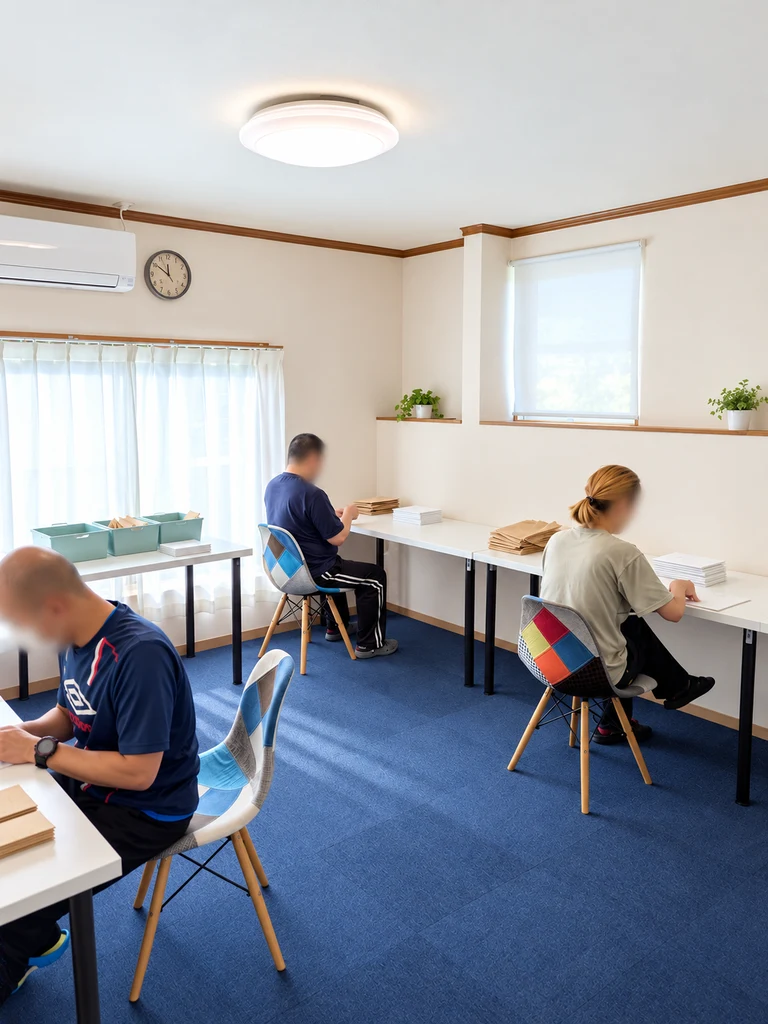 緑台Officeでの軽作業の様子